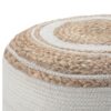Serena - Round Braided Pouf - Natural - Image 4