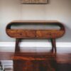 Circular TV Stand - Chestnut - Image 2