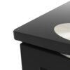 Glass Two Layer Tea Table, Small Round Table, Bedroom Corner Table (Set of 2), Living Room Side Table - Black - Image 12