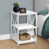 Accent Table, Side Contemporary And Modern - White - Image 9