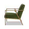 Aerin - Hammered Brass Upholstered Accent Arm Chair - Olive Green - Image 6