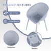 2 Piece Durable Single Chair With Mesh Hollow Out Design - Light Gray - Image 11
