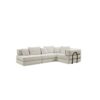 Oversized Upholstered Sectional Sofa Couch Set, Modular L Shaped Floor Sofa Set With 6 Pillows For Living Rooms - Light Gray - Image 14