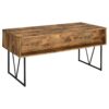 Charm - Writing Desk With 4 Drawers And Open Shelf - Nutmeg Brown - Image 9