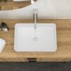 Rectangular Modern Vessel Bathroom Sink - White - Image 4