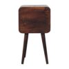 Mini Curved Bedside Table - Walnut - Image 6