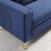 Aesthetic Sofas For Living Room, 3 Seater Couch With Classic Modern Appeal And Luxurious Soft Comfort, Easy To Maintain - Blue - Image 8