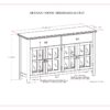 Artisan - Large 4 Door Sideboard Buffet - Russet Brown - Image 11