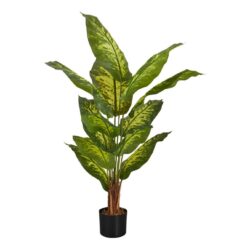 47" Tall, Artificial Plant, Evergreen Tree, Indoor, Faux, Fake, Floor, Greenery, Potted, Real Touch, Decorative - Green / Black