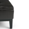 Dover - Square Coffee Table Storage Ottoman - Tanners Brown - Image 3