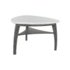 Jasmine - Bar Table With Arched Legs And Marble Top, Triangular Shape - Gray - Image 4