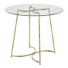 Cece - Contemporary / Glam Dinette Table - Gold / Clear - Image 3