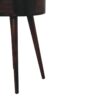 Nordic Circular Shaped Bedside Table - Walnut - Image 8