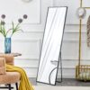 Aluminum Frame Minimalist Mirror, Bathroom Bedroom Wall Mirror, Elevating Contemporary Interiors, Can Be Wall Mounted Or Opened As A Standing Mirror - Black - Image 6