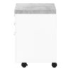 File Cabinet, Rolling Mobile, Storage Drawers, Printer Stand, Office, Cement Contemporary & Modern - White - Image 3