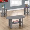 Table Set, Coffee, End, Side, Accent For Living Room (Set of 3) - Gray - Image 4