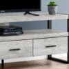 TV Stand, Console, Media Entertainment Center, Storage Drawers, Contemporary & Modern - Gray - Image 10