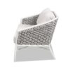 Rowan - Rope Barrel Back Patio Conversation Loveseat Sofa - Optic White - Image 5