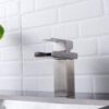 Single Handle Bathroom Faucet - Brushed Nickel - Image 5