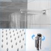 Dual Shower Head System With 12" Square Rainfall Shower And Rough In Valve - Chrome - Image 6