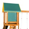 Outdoor Swing Set 3 In 1 With Slide, 2 Swings, And Climber - Green - Image 22