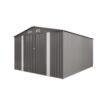 Large Metal Garden Shed With Double Door And Windows Waterproof Tool Shed - Gray - Image 15
