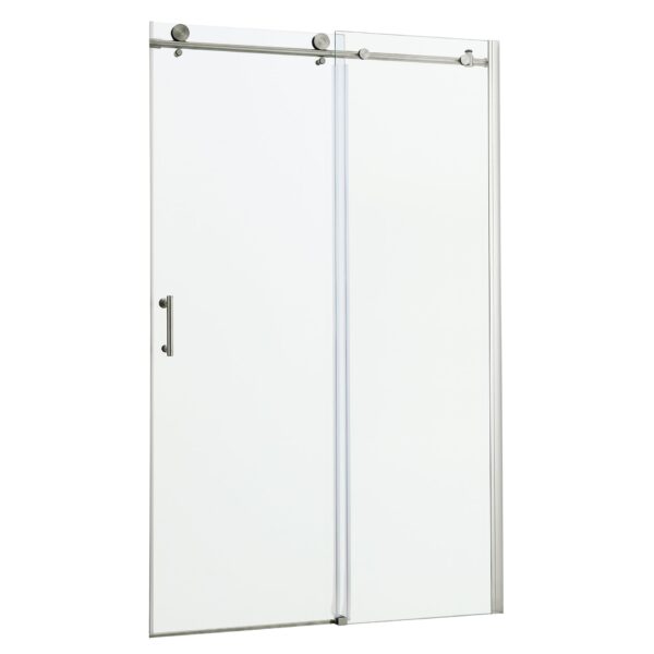 Shower Door Single Sliding Bypass Enclosure - Brushed Nickel