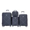 4 Piece Lightweight Suitcase, 14" Makeup Box, Aircraft Wheels (14/20/24/28) - Black - Image 4