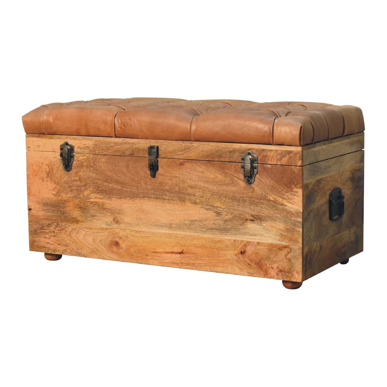 Buffalo - Hide Storage Trunk - Oak - Image 4