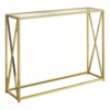 Accent Console Table For Entryway, Contemporary & Modern - Gold - Image 2