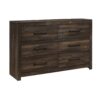 Monica - Queen Bed With Dark And Slat Headboard - Dark Oak - Image 4