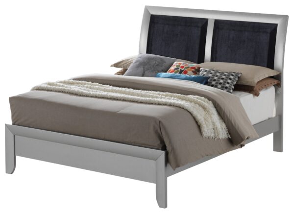 Marilla - King Bed - Silver Champagne