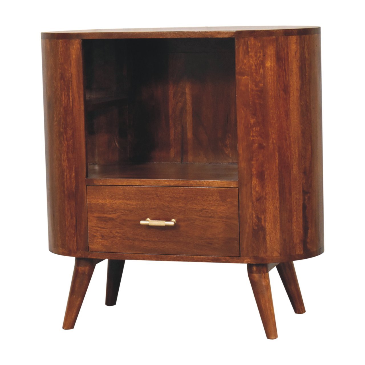Cortez - T Bar Open Slot Cabinet - Dark Brown - Image 5