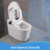 Smart Toilet With Bidet Seat Built In, Auto Open / Close Seat, Foot Sensor, LED Display - White - Image 4