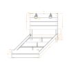 Monica - Queen Bed With Dark And Slat Headboard - Dark Oak - Image 3