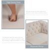 Upholstered Loveseat Sofa With Thick Removable Seat Cushion - Beige - Image 7