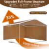 Heavy Duty Storage Shed With Windows, Lockable Door & Ventilation - Brown - Image 9