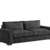 Luxe - Corduroy Sofa With Sleek Design, Spacious And Comfortable 3 Seater Couch - Black - Image 14