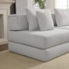 Oversized Upholstered Sectional Sofa Couch Set, Modular L Shaped Floor Sofa Set With 6 Pillows For Living Rooms - White - Image 26