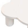 Modern Coffee Table (Set of 2), Irregular Shape Coffee Table With Four Roman Column Legs And End Table With Glass Top For Living Room - White - Image 12