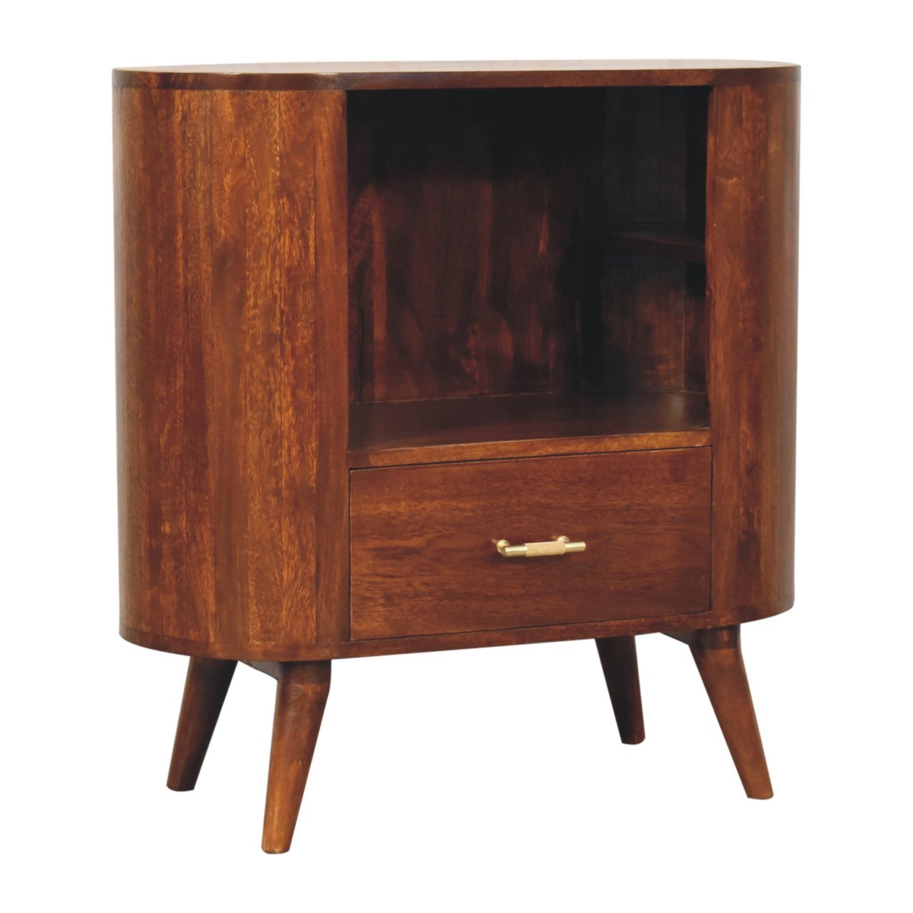 Cortez - T Bar Open Slot Cabinet - Dark Brown - Image 4