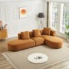 Orby - Sectional Sofa Right Facing - Cognac - Image 9