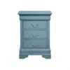 Louis Phillipe - 3 Drawer Nightstand - Teal - Image 3