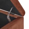 Wendover - Elegant Velvet Tufted Storage Bench With Lift Up Top And Birch Wood Legs - Ochre - Image 9