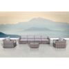 Outdoor Wicker Seating Group For 6 With Cushions - Gray Mix - Image 2