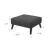 Browning - Square Ottoman - Gray - Image 5