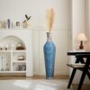 Tall Standing Designer Floor Vase Durable Artificial 2 Tone Ideal Decor Accent For Living Room - Lake Blue - Image 16