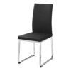 Dining Chair Side, Upholstered For Dining Room (Set of 2) - Black - Image 2