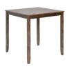 5 Pieces Dining Table Set, Wooden Dining Square Table Set For 4, Counter Height Kitchen Table Set With Square Table And 4 Upholstered Chairs For Small Space - Walnut - Image 10