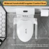 Upgraded Design Armrest, With Glossy Gw 007 1 Piece Toilet With Tornado Flush, Soft Close Seat, Dual Flush Map 1000G, Comfort Chair Seat - Gloss White - Image 5